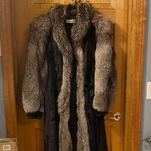 Vintage Mink and Fox Full Length Fur Coat